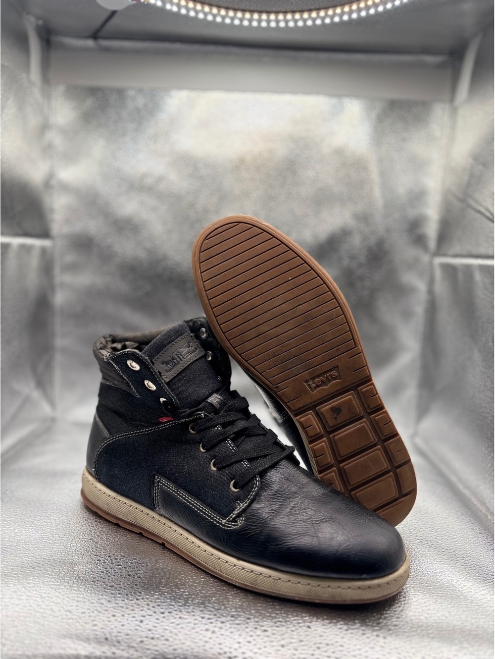 Black Levi high top sneakers
